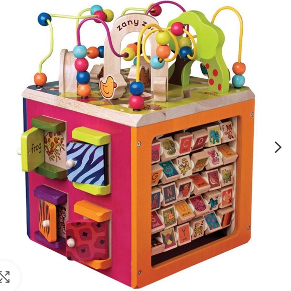 Zany Zoo  Wooden Activity Cube by B. Toys - Picture 2 of 16